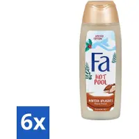 Fa 6 x - Douchegel - Winter Splashes Hot Pool Cacao - Warm & Verwarmend - Verzachtend - 250 ml - Douchegel - Winter - Verwarmend - Cacao - Verzachtend