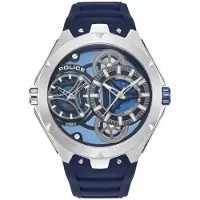 Police Analoog horloge blauw