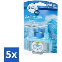Ambi Pur 5 x 3volution - Bermuda Vibes Navulling - Luchtverfrisser - 20 ml - Oceaanfrisse Geur - Luchtverfrisser - Geurverspreiding - 3Volution Systeem - Geurintensiteit