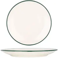 RINART Dessertbord green edge porselein 21 cm set van 6