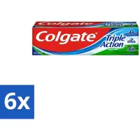 Colgate 6 x Tandpasta Triple Action 100 ml - Tandpasta - Gaatjes - Wittere Tanden - Frisse Adem - Mondverzorging