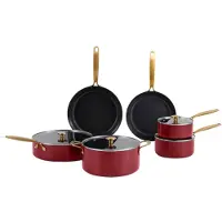 ComBekk Element Expert pannenset 10-delig - PFAS-vrij - 100% gerecycled aluminium - Non-stick keramische antiaanbaklaag - Geschikt voor inductie - Bordeaux
