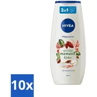 Nivea 10 x - Douchegel - Winter Moment Cacao - 250 ml - Douchegel - Winter Moment - Cacao - Verzorgende Douchegel - Huid Verzorging