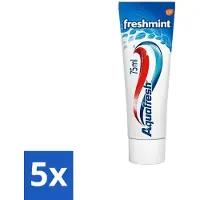 Aquafresh 5 x Tandpasta Freshmint Frisse Adem 75 ml - Tandpasta - Frisse Adem - Suikerzuurbescherming - Gaatjesbescherming - Tandvleesbescherming
