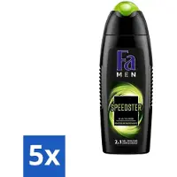 Fa 5 x Men - Douchegel - Speedster - Verfrissend & Energiek - Langdurig - 250 ml - Douchegel Mannen - Energieke Geur - Verfrissende Geur - Taurine - Langdurig Effect