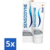 Sensodyne 5 x - Tandpasta - Gentle Whitening - Milde Reiniging - 75 ml - Gevoelige Tanden - Wittere Tanden - Milde Whitening - Tandpasta - Tandglazuur