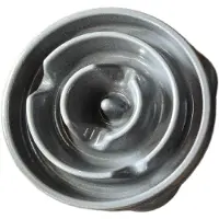 Pawise Slow Feeder Droplet Grijs - Hondenvoerbak - Ø22x5 cm