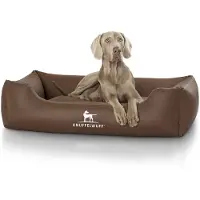 Knuffelwuff kunstleer hondenbed Sidney oversized XXXL 155cm x 105cm bruin