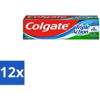 Colgate 12 x Tandpasta Triple Action 100 ml - Tandpasta - Gaatjes - Wittere Tanden - Frisse Adem - Mondverzorging