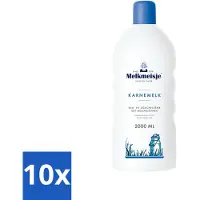 Melkmeisje 10 x Bad en Douche Crème Karnemelk 2000 ml - Bad En Douche Crème - Badschuim - Doucheschuim - Karnemelk Badschuim - Voedend Badschuim