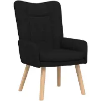 vidaXL Fauteuil Zwart 63 x 67 x 94 cm Stof en multiplex