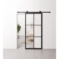 Barnwoodweb Schuifdeur Staal en Glas 6 vaks