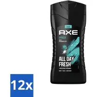 Axe 12 x - 3-in-1 Douchegel - Apollo - Sage & Cedarwood - 250 ml - Douchegel - Mannelijke Geur - 3-in-1 - Cederhout - Groen Fruit