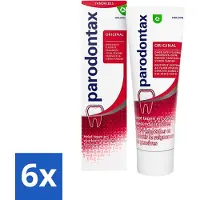 Parodontax 6 x - Tandpasta - Original - Versterkt Tandvlees & Verwijdert Tandplak - 75 ml - Tandpasta - Bloedend Tandvlees - Tandplak - Tandvleesontsteking - Fluoride