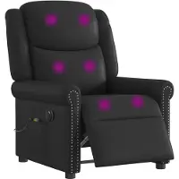 vidaXL Massagestoel elektrisch verstelbaar kunstleer glanzend zwart