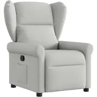 vidaXL Fauteuil verstelbaar stof wolk grijs