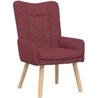 vidaXL Fauteuil Wijnrood 63 x 67 x 94 cm Stof en multiplex