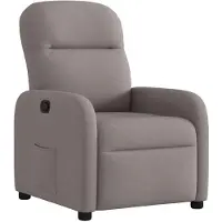 vidaXL Fauteuil verstelbaar stof taupe