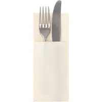 Papstar 50 Servetten ROYAL Collection 40 cm x 30 cm champagne met bestekvouw