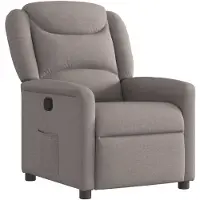 vidaXL Fauteuil verstelbaar stof taupe