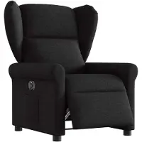 vidaXL Fauteuil verstelbaar elektrisch stof zwart