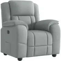 vidaXL Fauteuil verstelbaar stof lichtgrijs