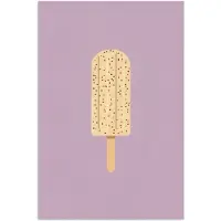 PosterMonkey Poster 120x180 cm - Beige - Ijsje - Spikkels - Posters - Kamer decoratie - Wanddecoratie woonkamer - Muurdecoratie slaapkamer XXL