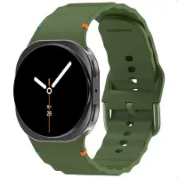IMoshion Wave Siliconenband voor de Samsung Galaxy Watch 9 (40/44mm) / Watch 8 (40/44mm) / Classic (46mm) - Donkergroen