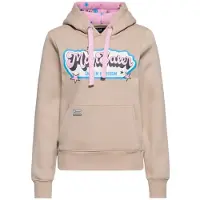 Queen Kerosin - Rockabilly Trui met capuchon - Man Eater Hoodie - XS tot XXL - voor Vrouwen - beige - Maat M