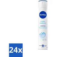 Nivea 24 x - Deospray - Men - Fresh Natural - 48 Uur Lang Werkend - 200 ml - 48 Uur Bescherming - Anti-transpirant - Zweet - Geur - Frisheid