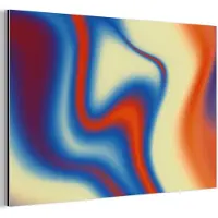 MuchoWow Aluminium schilderij 180x120 cm - Wanddecoratie metaal - Golven - Kleurrijk - Abstract - Metalen muurdecoratie woonkamer - Decoratie industrieel - Foto op dibond - Industriële accessoires slaapkamer