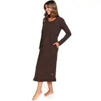 Doctor Nap Katoenen Nachthemd Borstvoeding Zwangerschap Brownie TM.7318 44 / XXL