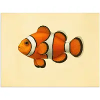 PosterMonkey Poster 160x120 cm - Vis - Oranje - Strepen - Posters - Kamer decoratie - Wanddecoratie woonkamer - Muurdecoratie slaapkamer XXL