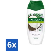 Palmolive 6 x Naturals - Douchecrème - Kokosnoot - 250 ml - Douchegel Kokos - Kokos Geur - Hydraterende Douchegel - Verzorgende Douchegel - Tropische Geur