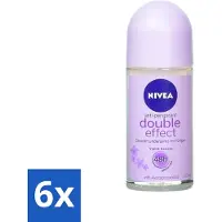 Nivea 6 x - Double Effect - Deodorant Roller - 48 Uur Lang Werkend - 50 ml - Deodorant Roller - Anti-transpirant - 48 Uur Bescherming - Dubbele Werking - Okselhuid Verzorging