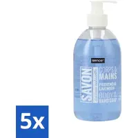 Sence 5 x - Provencal Lavendel - Handzeep - Savon - 500 ml - Handzeep - Lavendel - Handen Reinigen - Vloeibare Handzeep - Mild Reinigen