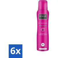 Vogue 6 x Women - Extravagant - Parfum Deodorant - 150 ml - Parfum Deodorant - Fruitige Geur - Bloemige Geur - 24 Uur Bescherming - Zweetbescherming