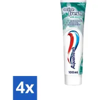 Aquafresh 4 x - Tandpasta - Verfrissende Reiniging - Menthol - 100 ml - Tandpasta - Menthol - Verfrissende Reiniging - Mondverfrissing - Tandplak