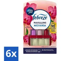 Ambi Pur 6 x 3volution Thai Orchidee Navulling 20 ml - Thai Orchidee Geur - Luchtverfrisser Navulling - 3Volution Geur - Rustgevende Geur - Geurverspreiding
