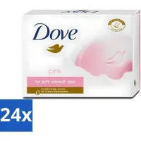 Dove 24 x - Zeep - Pink - Hydraterend - 90 g - Pink Beauty Cream Bar - Zeep - Hydratatie - Roze Geur - Droge Huid