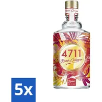 4711 5 x - Remix Cologne - Eau De Cologne Spray - Grapefruit - Unisex - 100 ml - Remix Cologne Grapefruit - Grapefruit Geur - Unisex Parfum - Eau De Cologne - Citrus Geur