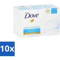 Dove 10 x - Zeep - Gentle Exfoliating - Verfrissend - 4 x 100 g - Beauty Bar - Exfolierende Zeep - Zachte Huid - Huidverzorging - Vochtige Huid
