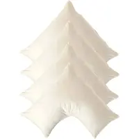 Homescapes Biologische Katoen V-Kussensloop - Set van 4 - Crème - 100% Egyptisch Katoen Satijn - 400TC - 38 x 76 cm