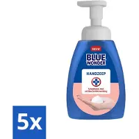 Blue Wonder 5 x - Handzeep - Hygiënisch & Verzorgend - 225 ml - Hygiëne - Handzeep - Handreiniging - Antibacteriële Handzeep - Schuimende Mousse