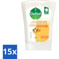 Dettol 15 x No-Touch Handzeep Refill Extra Care Honey & Sheabutter 250 ml - Handzeep - Antibacterieel - Honing - Galamboter - Hygiëne
