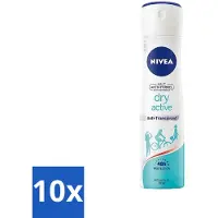 Nivea 10 x - Deodorant - Dry Fresh Anti-Transpirant Spray - 150 ml - Anti-transpirant Spray - 48 Uur Bescherming - Droogheid - Frisheid - Zweetbestendig