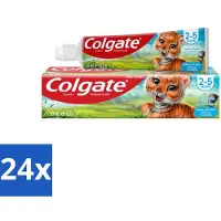 Colgate 24 x - Bubble Fruit - Kindertandpasta - Voor 2 tot 5 jaar oud - 50ml - Kindertandpasta - Gaatjes Bestrijden - Melktanden Beschermen - Tandpasta Voor Jonge Kinderen - Bubble Fruit Smaak