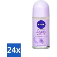 Nivea 24 x - Double Effect - Deodorant Roller - 48 Uur Lang Werkend - 50 ml - Deodorant Roller - Anti-transpirant - 48 Uur Bescherming - Dubbele Werking - Okselhuid Verzorging