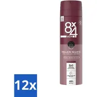 8x4 12 x 8 x 4 Deospray Men - No.18 Millions Nights - Deodorant - Voor Heren - 150 ml - Deodorant Voor Heren - Avondgeur - Zweetbescherming - Langdurige Geur - Verleidelijke Geur