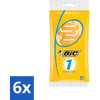 BIC 6 x - Scheermesjes - Sensitive - Enkel Mesje - Wegwerpmesjes - 5 Scheermesjes - Scheermesje - Gevoelige Huid - Wegwerpscheermesje - Roestvrij Staal - Polymerische Bekleding